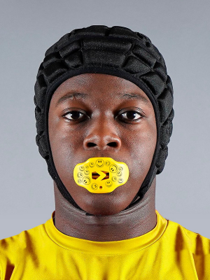 Smiley Faces Yellow Football Mouthguard