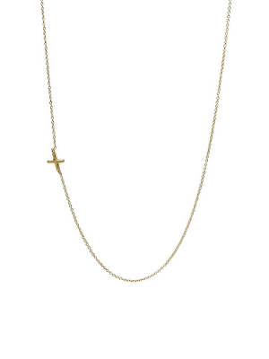 "x" Offset Initial Necklace