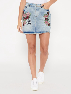 Denim Micro Mini Skirt