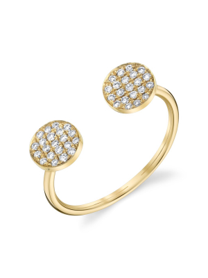 Pave Double Disc Ring