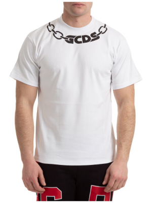 Gcds Chain Logo Print T-shirt