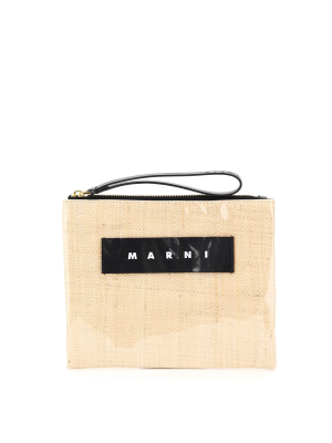 Marni Logo Patch Clutch Bag