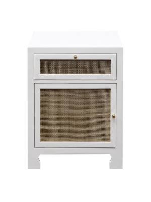 Worlds Away Ruth Cabinet - White