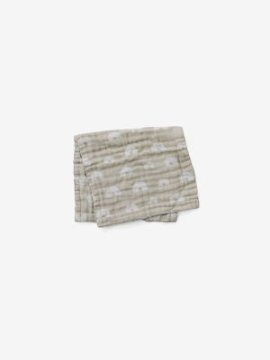 Cotton Muslin Burp Cloth - Sand Rainbow