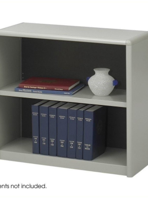 Steel 2-shelf Valuemate Economy Steel Bookcase In Grey- Safco