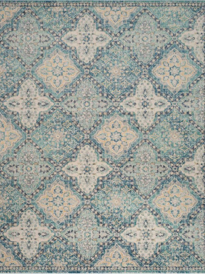 Evoke Light Blue/ivory Area Rug