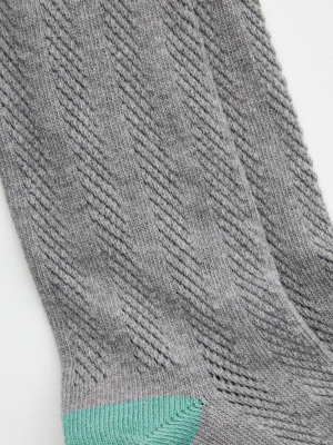 Aerie Pointelle Heathered Crew Socks