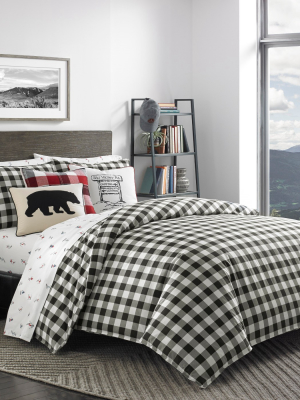 Black Mountain Plaid Duvet Cover Set - Eddie Bauer