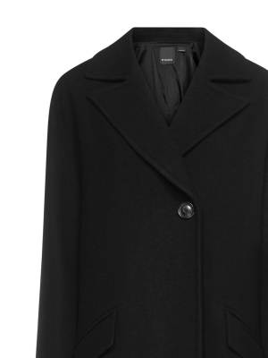 Pinko Single-breasted Straight Hem Coat