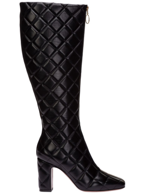 L'autre Chose Quilted Front-zip Boots