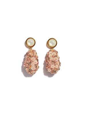 Lizzie Fortunato Roman Party Earrings In Rose