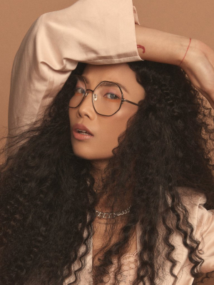 Leif Oversized Optical Frame In Light Gold And Brown