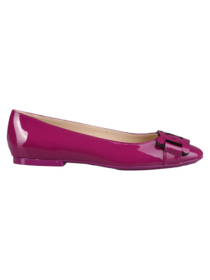 Tod's Logo Plaque Ballerinas