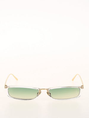 Linda Farrow Rectangular Frame Sunglasses