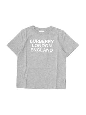 Burberry Kids Logo Print Crewneck T-shirt