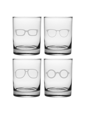 Susquehanna Glass Spectacles 14oz Double Old-fashioned Glasses - Set Of 4