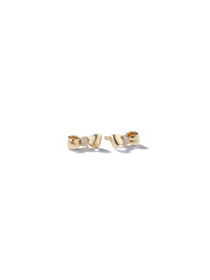 Bow Baby Diamond Knot Studs