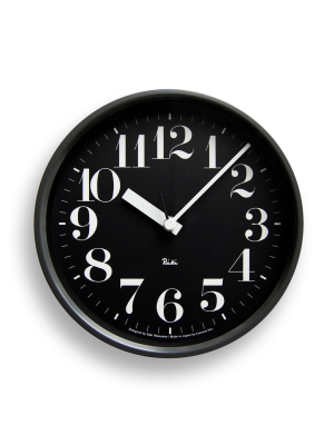 Riki Steel Hours Clock In Black