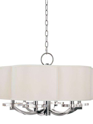 Garrison 6 Light Chandelier Polished Nickel