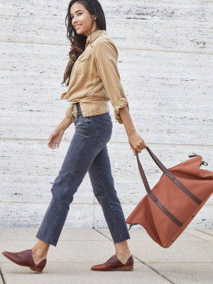 Nisolo Canvas Weekender Amber