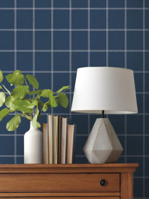 Sunday Best Wallpaper In Blue From The Magnolia Home Vol. 3 Collection By Joanna Gaines