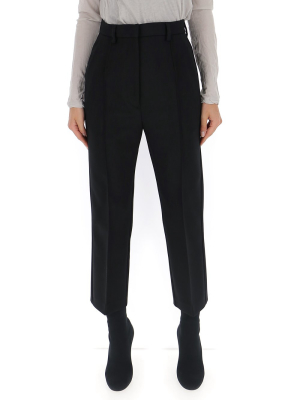 Mm6 Maison Margiela Cropped Straight-leg Trousers