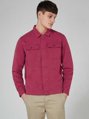 Cerise Pink Utility Classic Overshirt