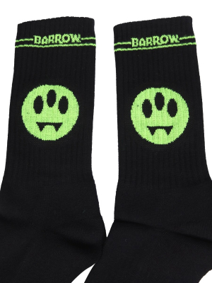 Barrow Smile-jacquard Ribbed Knit Socks