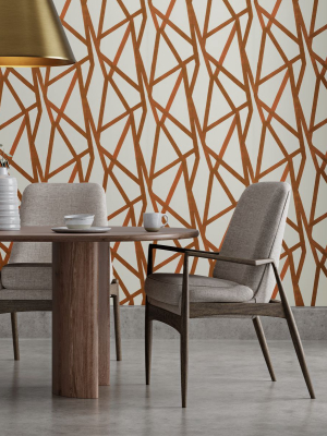 Tempaper Urban Bronze Intersections Removable Wallpaper