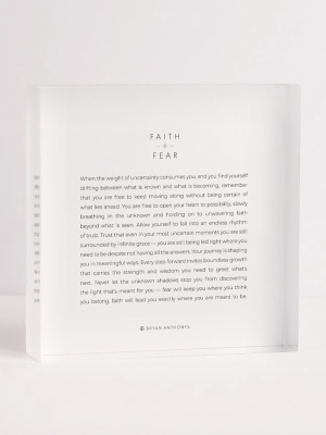 Faith Over Fear — Mini Mantra Block