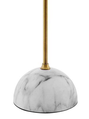 Lunar Brass And Faux White Marble Table Lamp