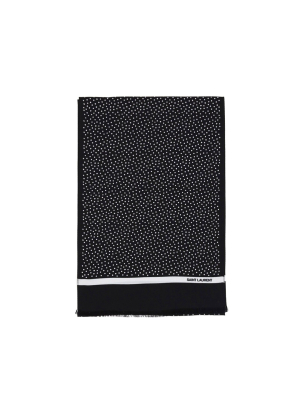 Saint Laurent Polka Dot Printed Scarf