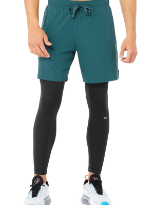 Stability 2-in-1 Pant - Mineral Blue/black