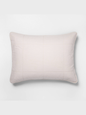 Quilted Pillow Sham Taupe - Hearth & Hand™ With Magnolia