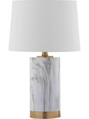 Clara Table Lamp White/black Marble