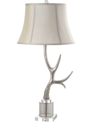 Adore Antler Table Lamp Silver (set Of 2)