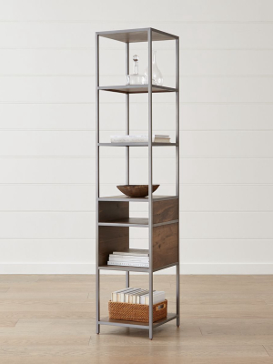 Knox Nickel Tall Narrow Bookcase