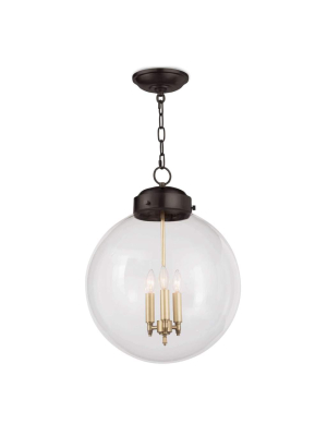 Globe Pendant (oil Rubbed Bronze And Natural Brass)