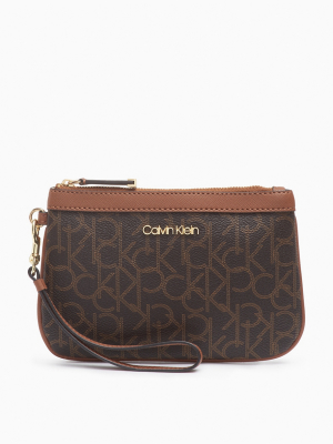 Monogram Logo Large Zip Wristlet