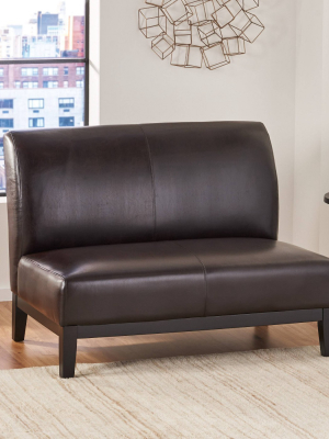 Darcy Bonded Leather Loveseat Brown - Christopher Knight Home