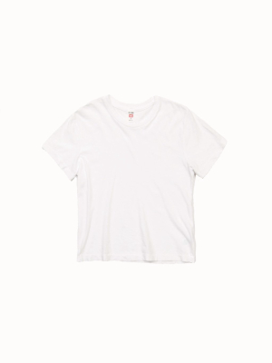 1950's Boxy S/s Tee In Optic White