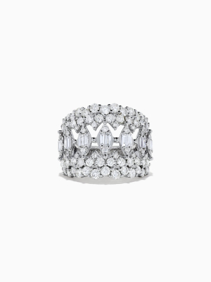 Effy Classique 14k White Gold Diamond Wide Band Ring, 2.59 Tcw