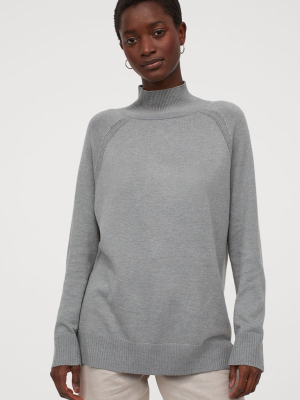 Knit Mock-turtleneck Sweater