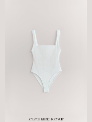 Ribbed Elastic Bodysuit Trf