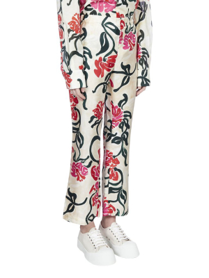 Marni Floral Printed Flared Pants