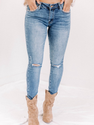 Special A Mid Rise Ankle Skinny