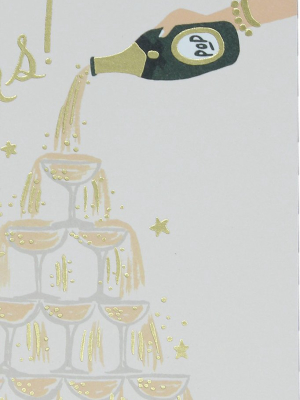 Champagne Tower Cheers Card