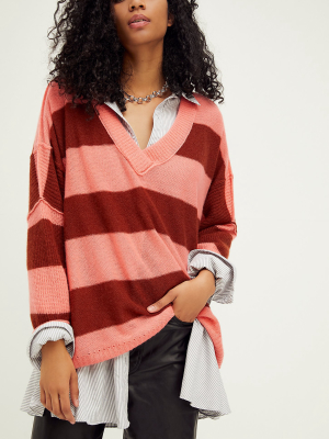 Think Of You Stripe Cashmere Tunic