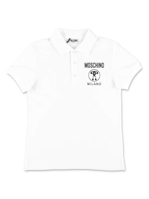 Moschino Kids Logo Printed Polo Shirt