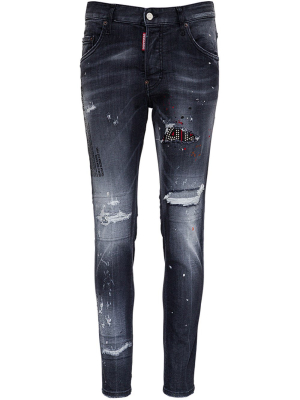 Dsquared2 Distressed Straight Leg Jeans